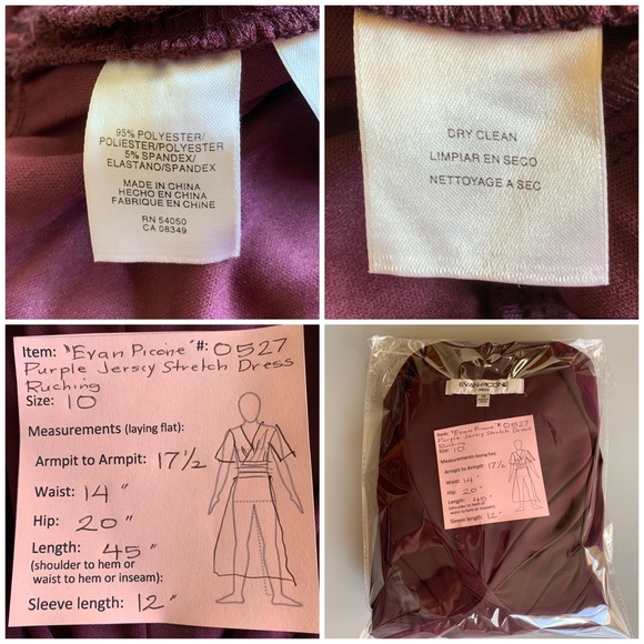 🔥5/$20🔥 “Evan Picone” Jersey Dress size 10 - Picture 8 of 8